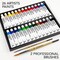 26 x 12ml Watercolor Paint Tube Set | 2 x Professional Brushes | Richly Pigmented Vibrant Colors | Adults, Children, Beginners and Artists Paint Set